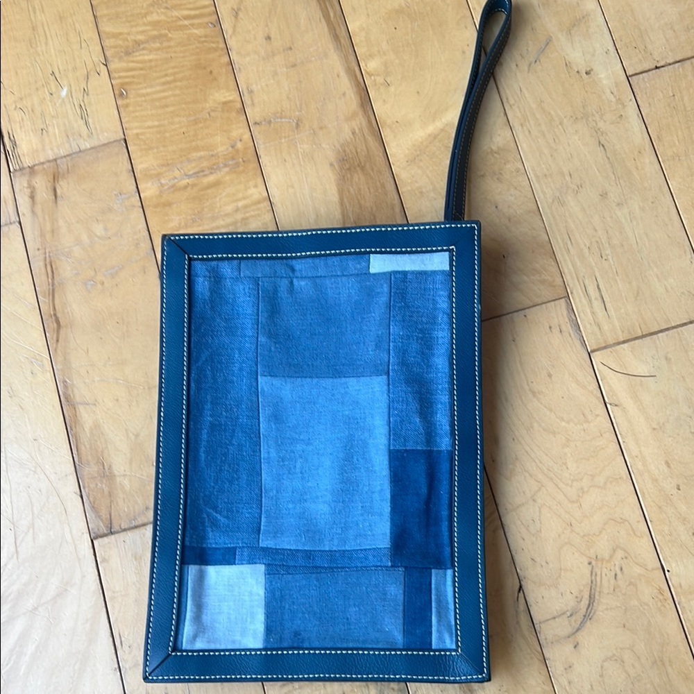 Mark Cross Patchwork Denim Clutch - image 5